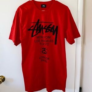 ✨Classic Red Stussy T-Shirt